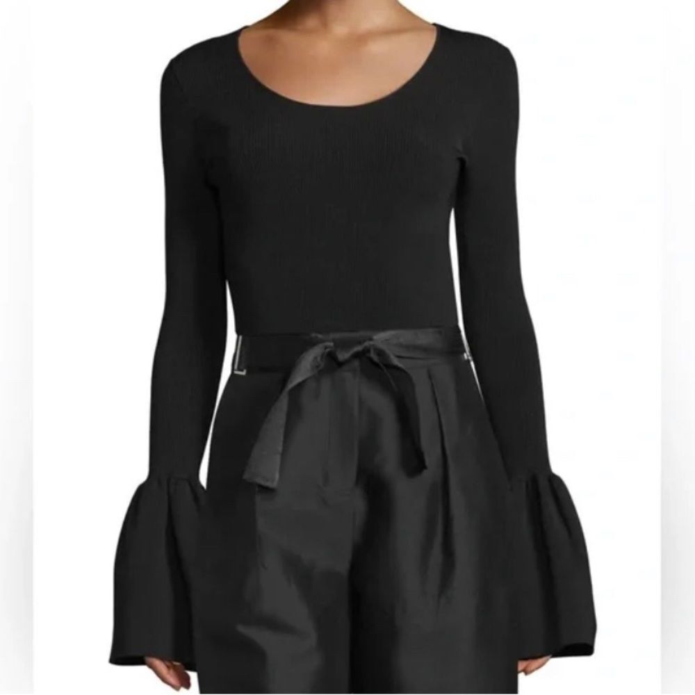Elizabeth & James | Willow Bell Sleeve Ribbed Top M